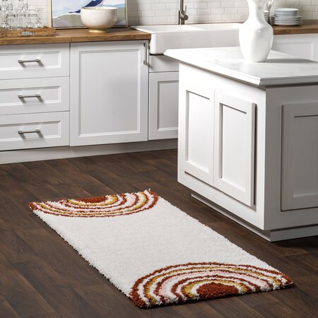 Nuloom Dotty Half Sunset Shag Area Rug 2ft 6in x 6ft OZEZ07A-2606